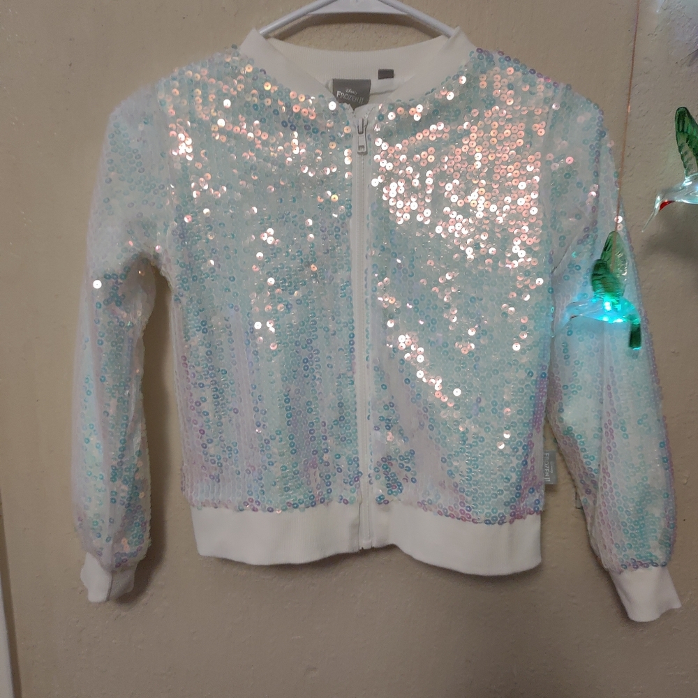 Sequin Kids Disney Frozen 2 Jacket - White